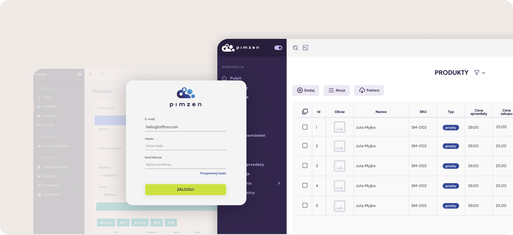 Projekt UI/UX dla systemu PIM, UX/UI design