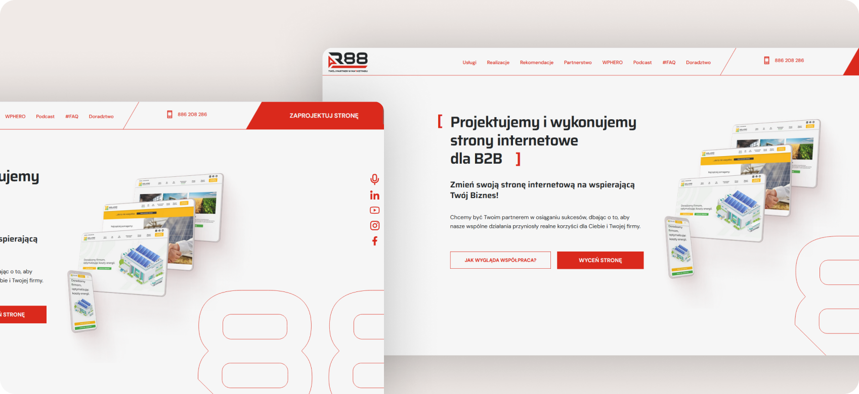 Projekt strony www, UI design, web design
